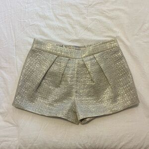 RACHEL Rachel Roy Metallic High Waist Shorts